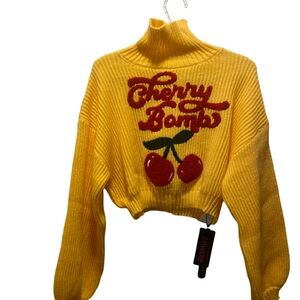 Yellow Cherry Bomb Sweater